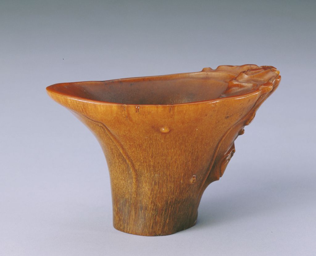 图片[1]-Rhinoceros horn carving gall cup-China Archive